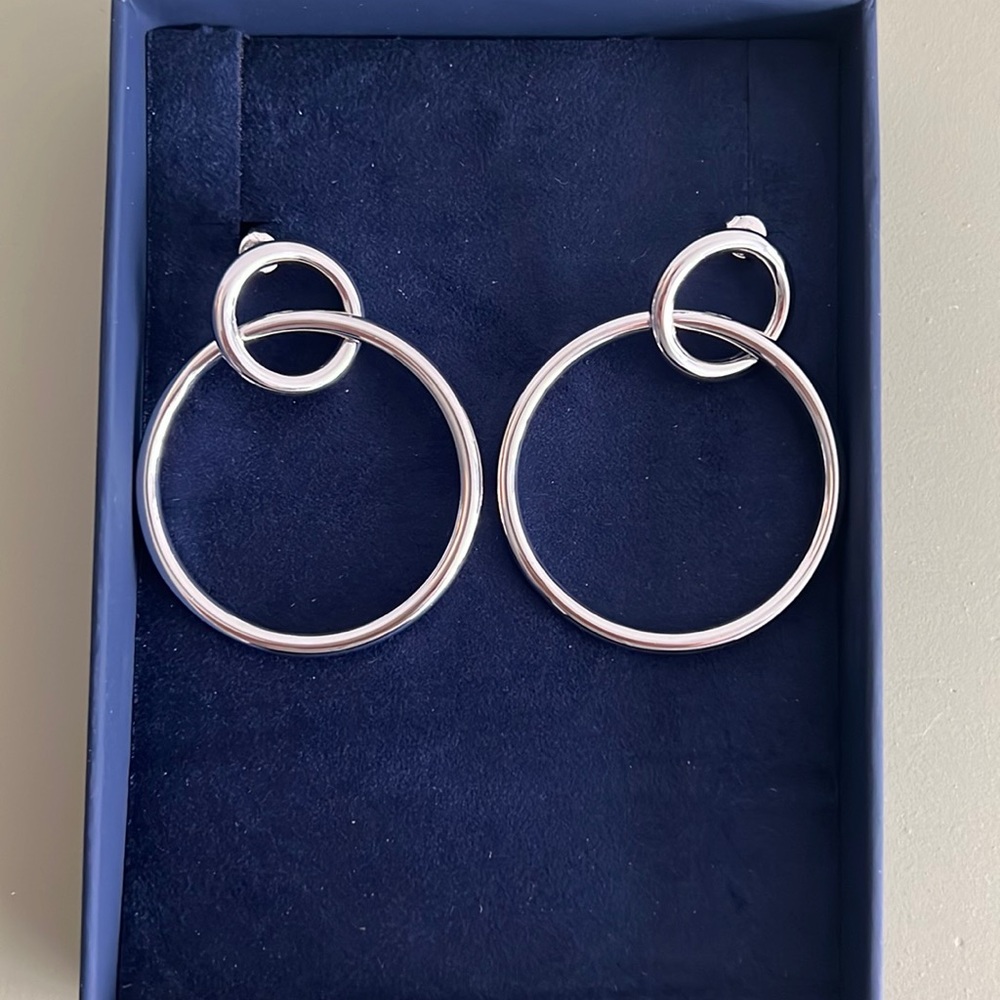 SHASHI double circle hoop earrings